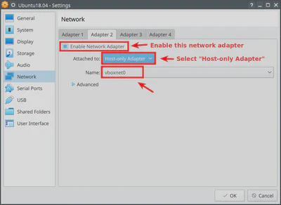 Host-only Adapter Configuration