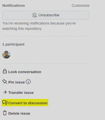 Convert to Discussion